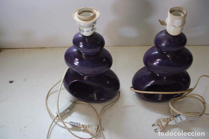 Vintage: pareja de lamparas de ceramica - Foto 4