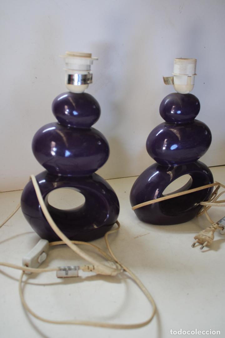 Vintage: pareja de lamparas de ceramica - Foto 5