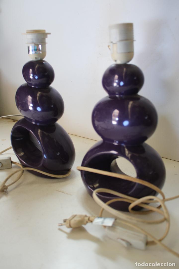 Vintage: pareja de lamparas de ceramica - Foto 6