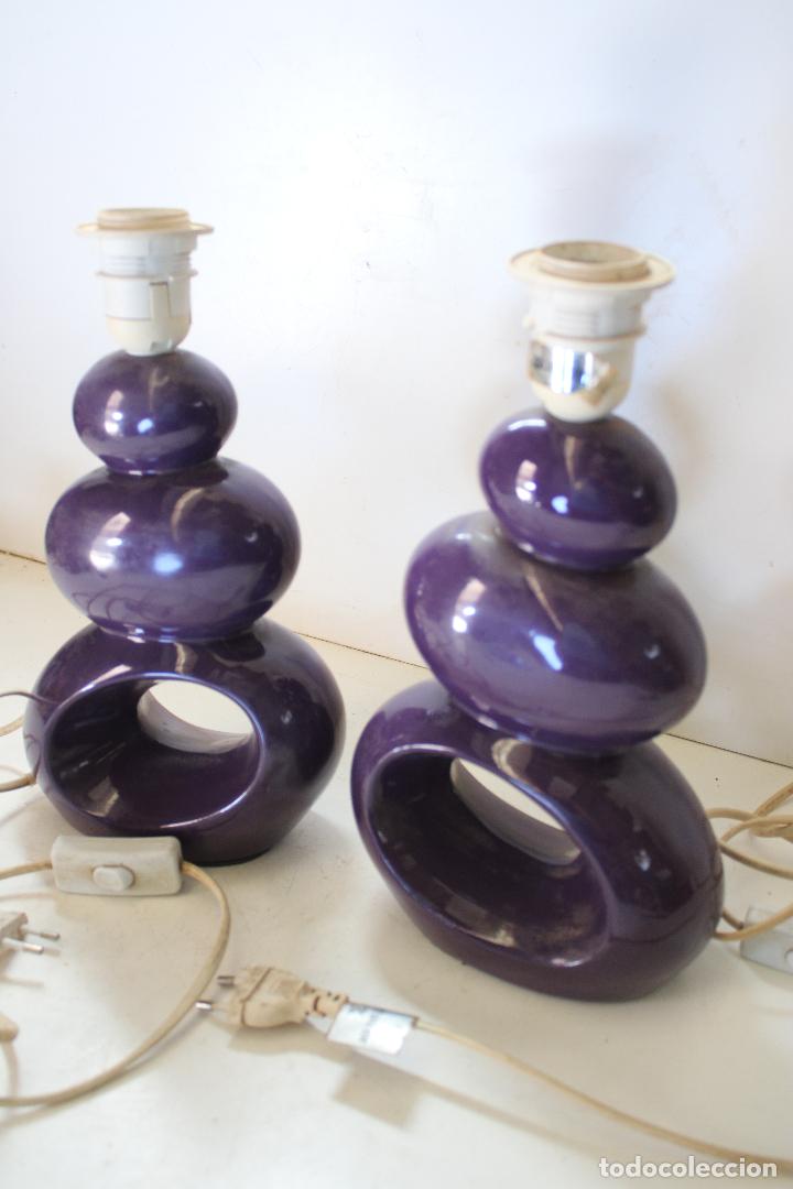 Vintage: pareja de lamparas de ceramica - Foto 8