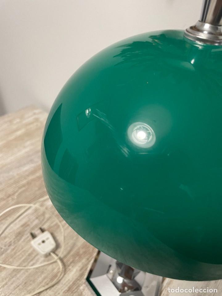 Vintage: LAMPARA MESA SETA VERDE PLASTICO - Foto 7