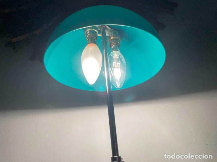 Vintage: LAMPARA MESA SETA VERDE PLASTICO - Foto 9