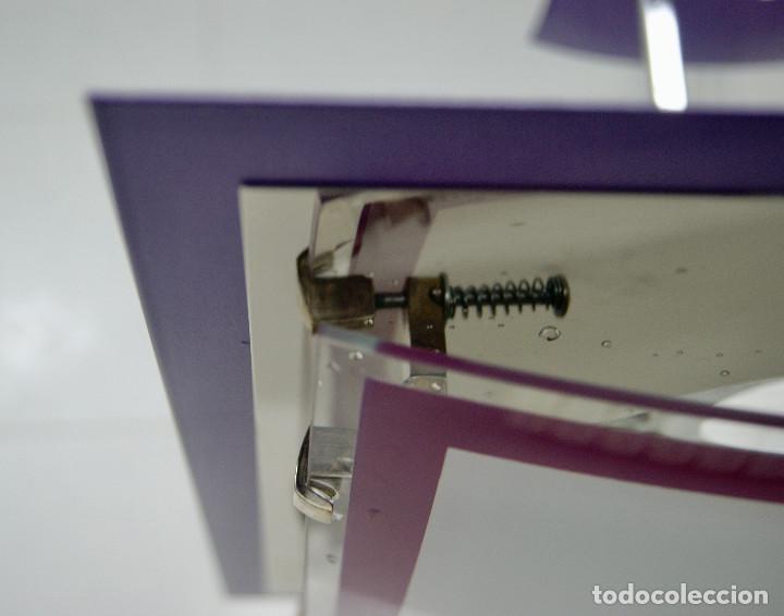 Vintage: lampara de techo morado, plata, blanco y cristal - Foto 7