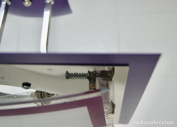 Vintage: lampara de techo morado, plata, blanco y cristal - Foto 8