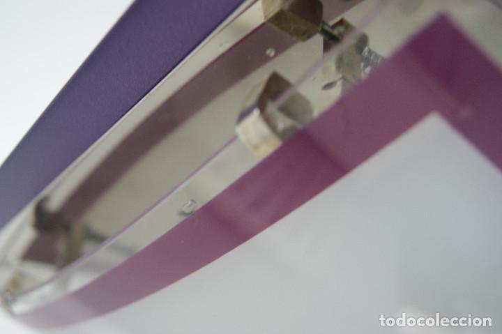 Vintage: lampara de techo morado, plata, blanco y cristal - Foto 9