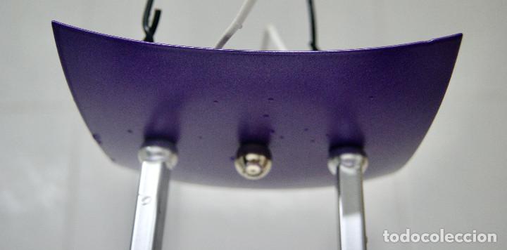 Vintage: lampara de techo morado, plata, blanco y cristal - Foto 14
