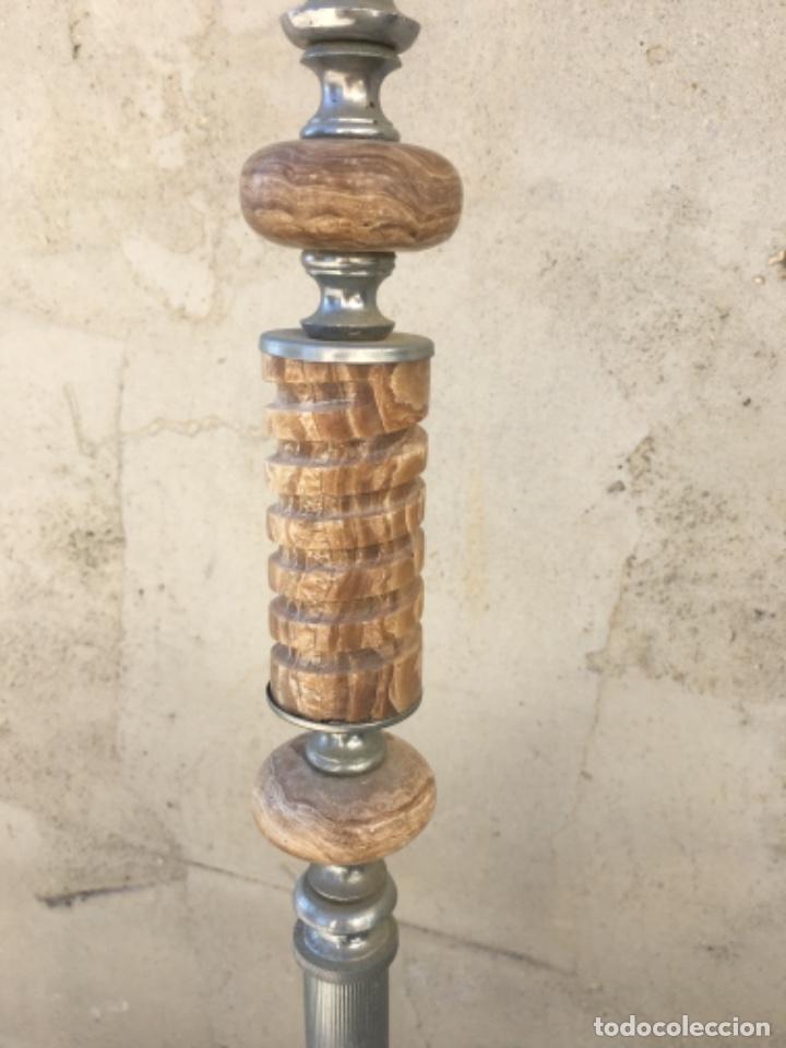Vintage: L&aacute;mpara de p&iacute;e de m&aacute;rmol - Foto 7