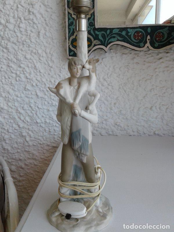 Vintage: Lladro lampara pastor con cabra - Foto 1