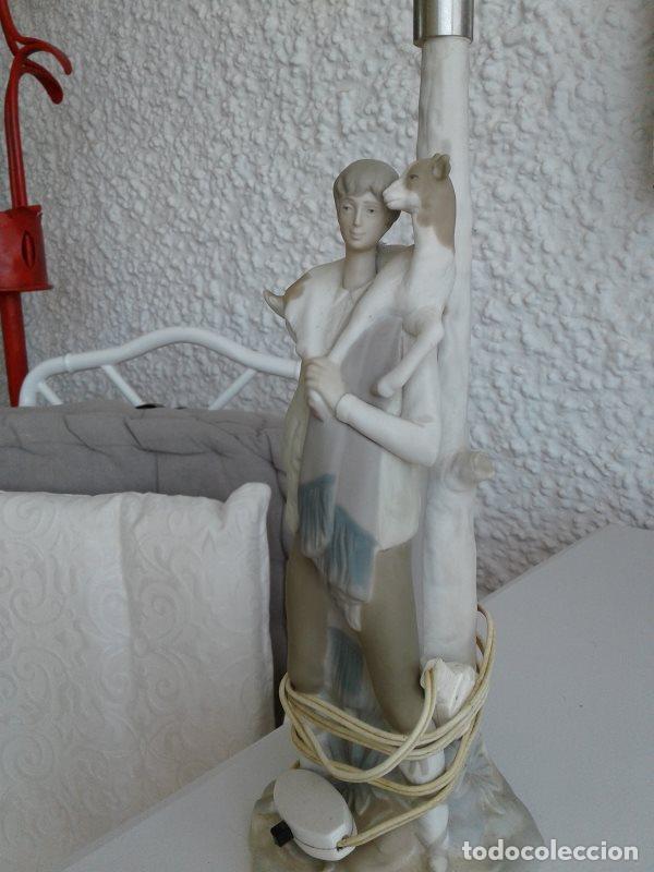 Vintage: Lladro lampara pastor con cabra - Foto 2