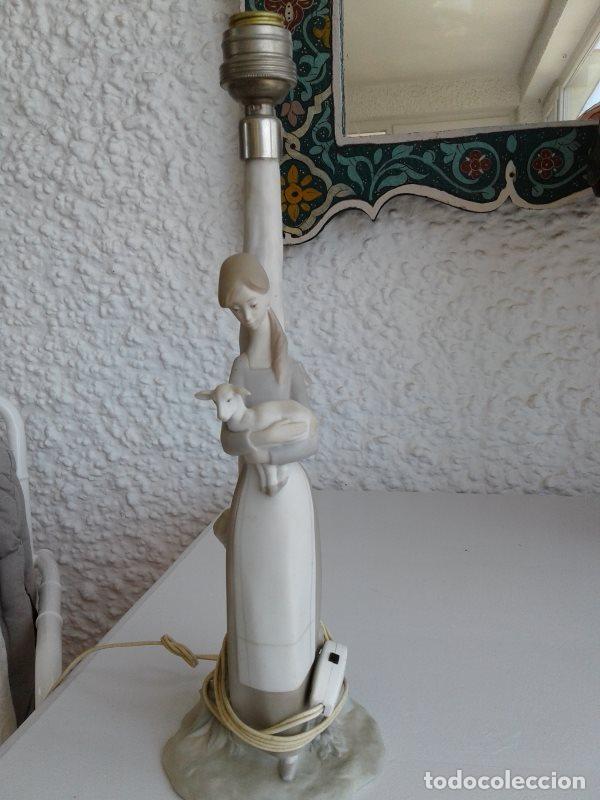 Vintage: Lladro lampara pastora con cordero