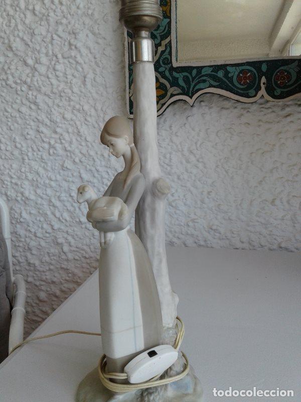 Vintage: Lladro lampara pastora con cordero - Foto 2