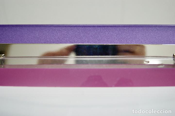 Vintage: aplique/plaf&oacute;n morado cromo blanco y cristal - Foto 8