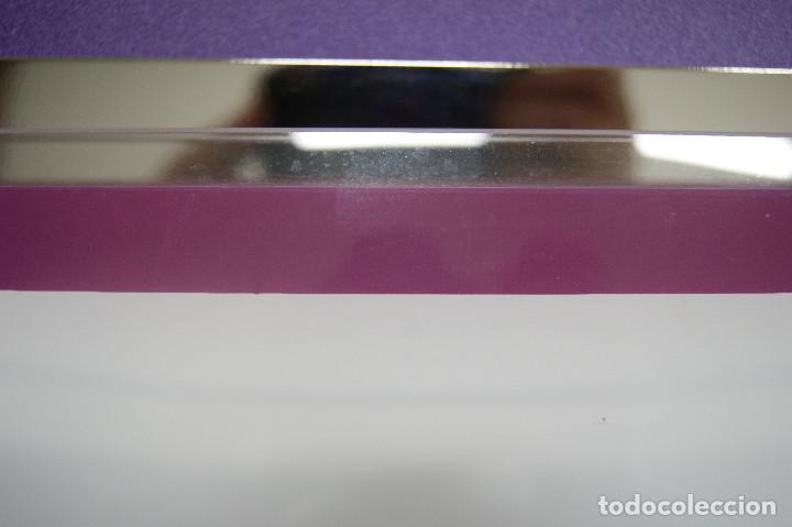 Vintage: aplique/plaf&oacute;n morado cromo blanco y cristal - Foto 10