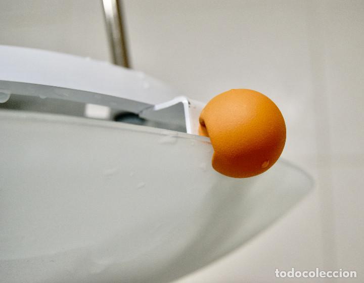 Vintage: lampara de techo naranja cromo blanco y cristal - Foto 8