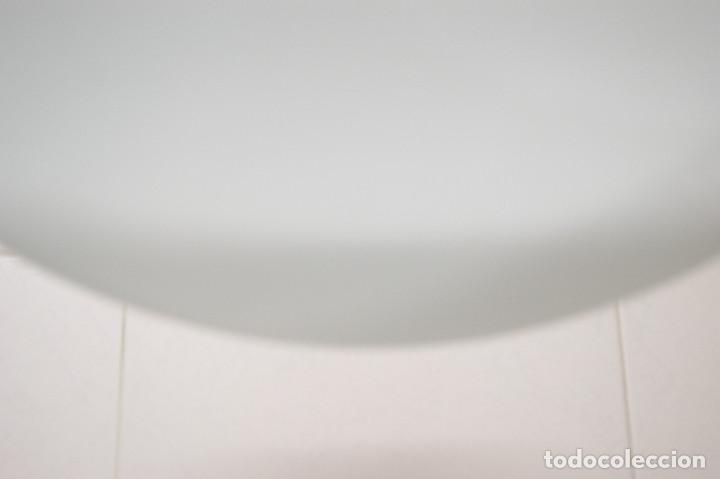 Vintage: lampara de techo naranja cromo blanco y cristal - Foto 9