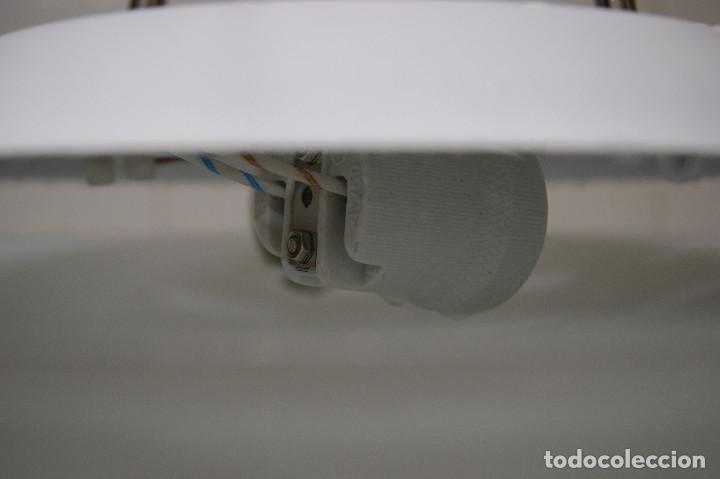 Vintage: lampara de techo naranja cromo blanco y cristal - Foto 10