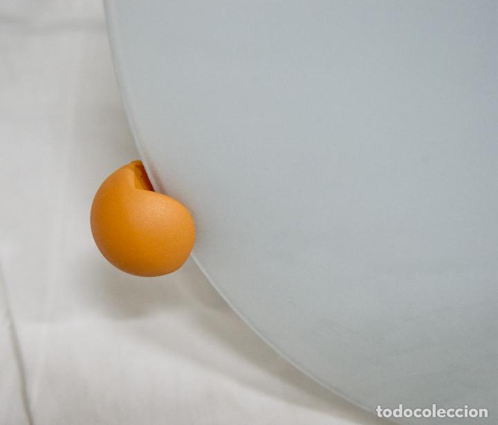 Vintage: aplique/plaf&oacute;n naranja blanco y cristal - Foto 4