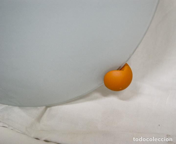 Vintage: aplique/plaf&oacute;n naranja blanco y cristal - Foto 5