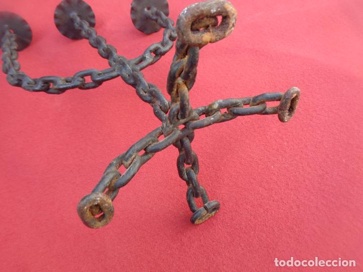 Vintage: CANDELABRO DE FORJA ART&Iacute;STICA - Foto 2
