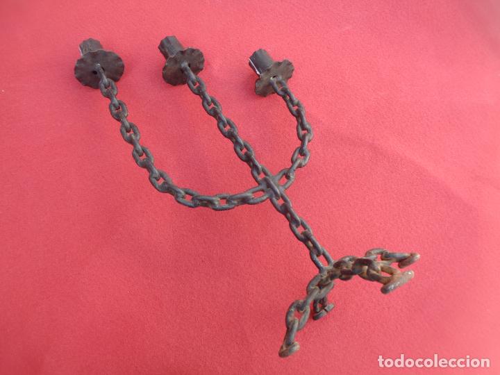 Vintage: CANDELABRO DE FORJA ART&Iacute;STICA - Foto 1