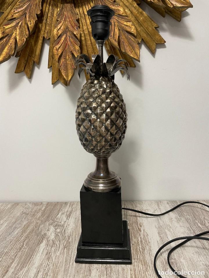 Vintage: LAMPARA PI&Ntilde;A PLATEADA METAL - Foto 4