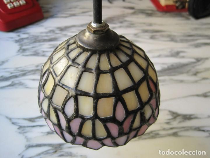 Vintage: PEQUE&Ntilde;A L&Aacute;MPARA DE CRISTAL EMPLOMADO - Foto 1