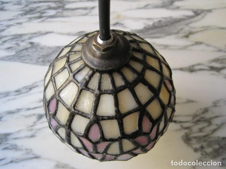 Vintage: PEQUE&Ntilde;A L&Aacute;MPARA DE CRISTAL EMPLOMADO - Foto 3