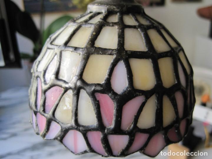 Vintage: PEQUE&Ntilde;A L&Aacute;MPARA DE CRISTAL EMPLOMADO - Foto 5