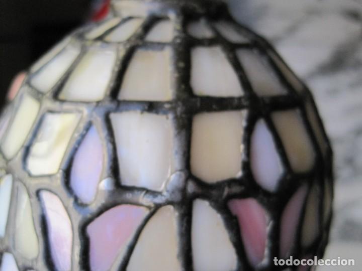 Vintage: PEQUE&Ntilde;A L&Aacute;MPARA DE CRISTAL EMPLOMADO - Foto 8
