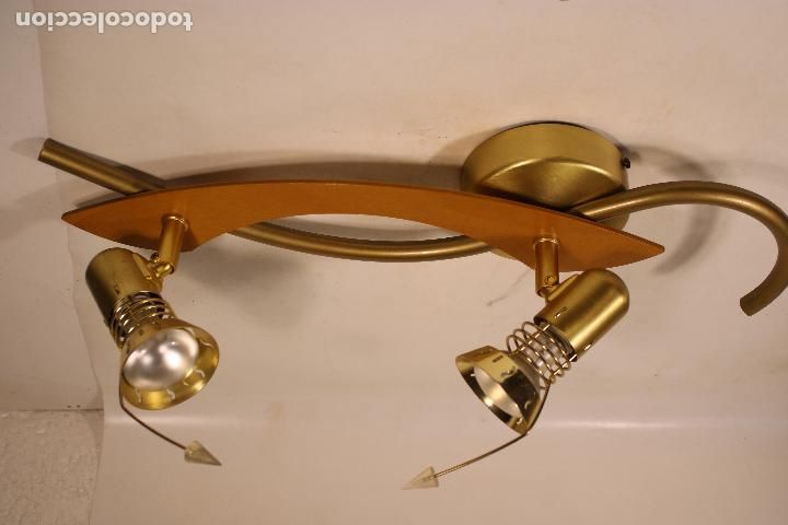 Vintage: lampara de techo 2 focos - Foto 3