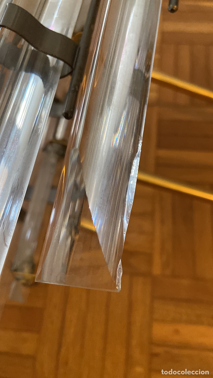 Vintage: Espectacular lampara de techo de cristal - Foto 18