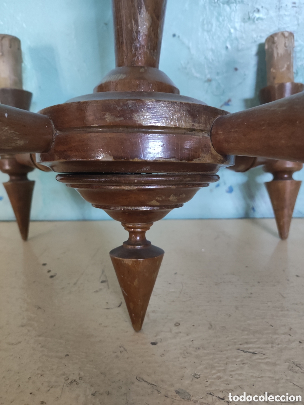 Vintage: Lampara madera - Foto 2
