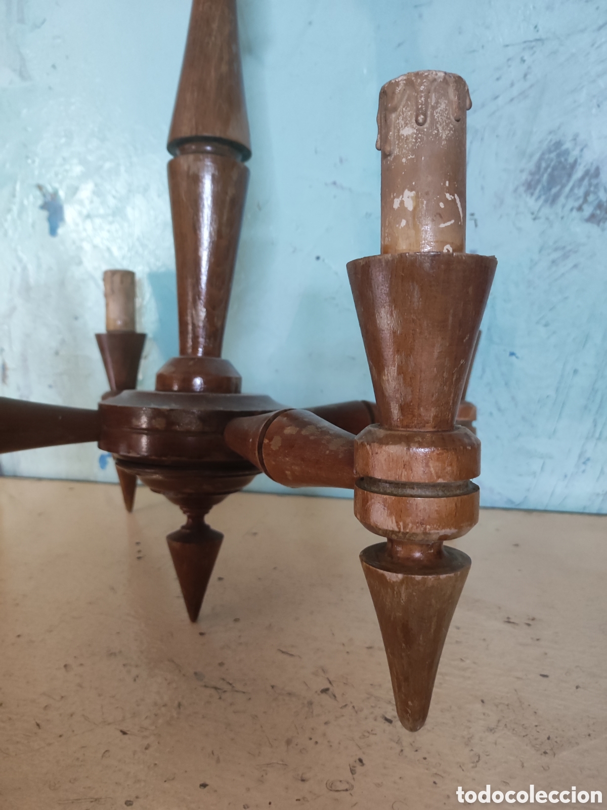 Vintage: Lampara madera - Foto 3
