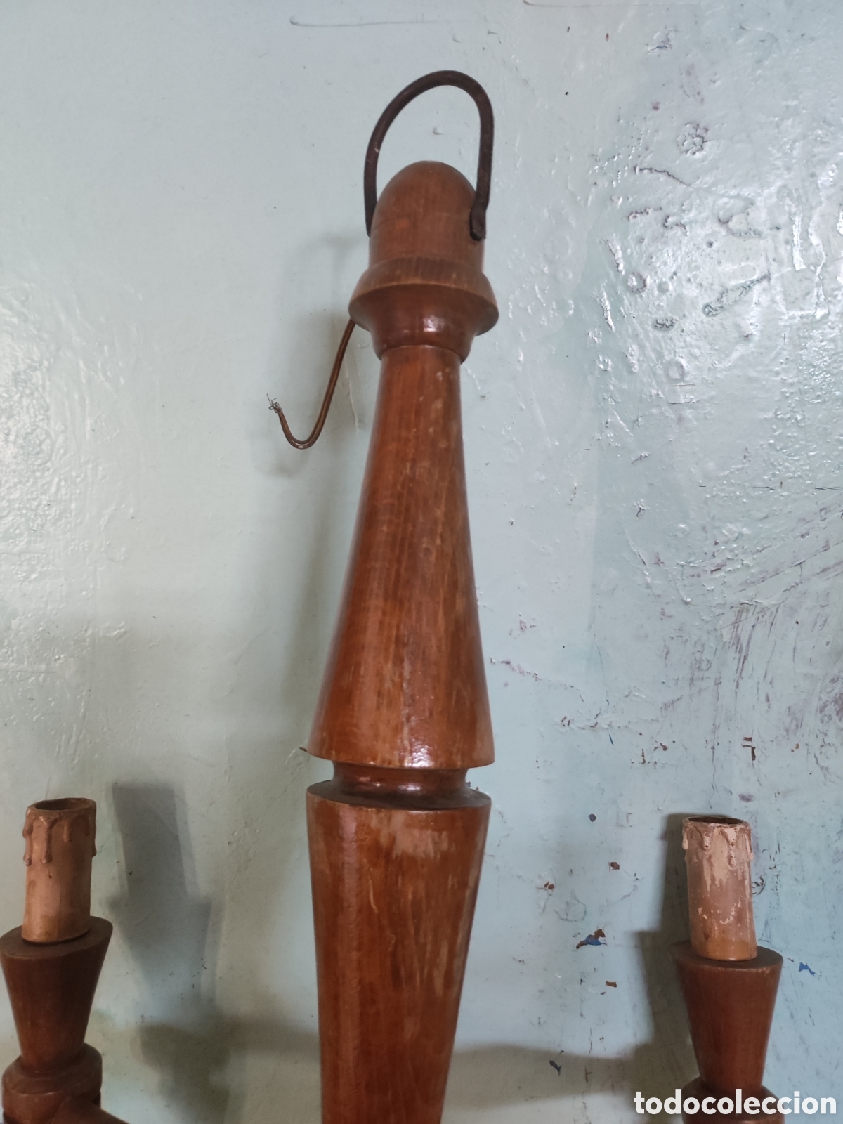 Vintage: Lampara madera - Foto 4