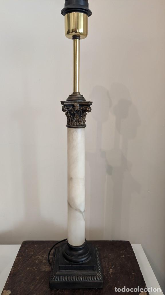 Vintage: LAMPARA COLUMNA M&Aacute;RMOL ESTILO IMPERIO - Foto 4