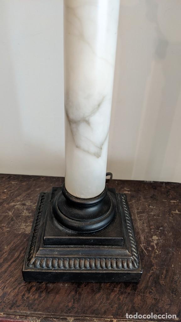 Vintage: LAMPARA COLUMNA M&Aacute;RMOL ESTILO IMPERIO - Foto 7