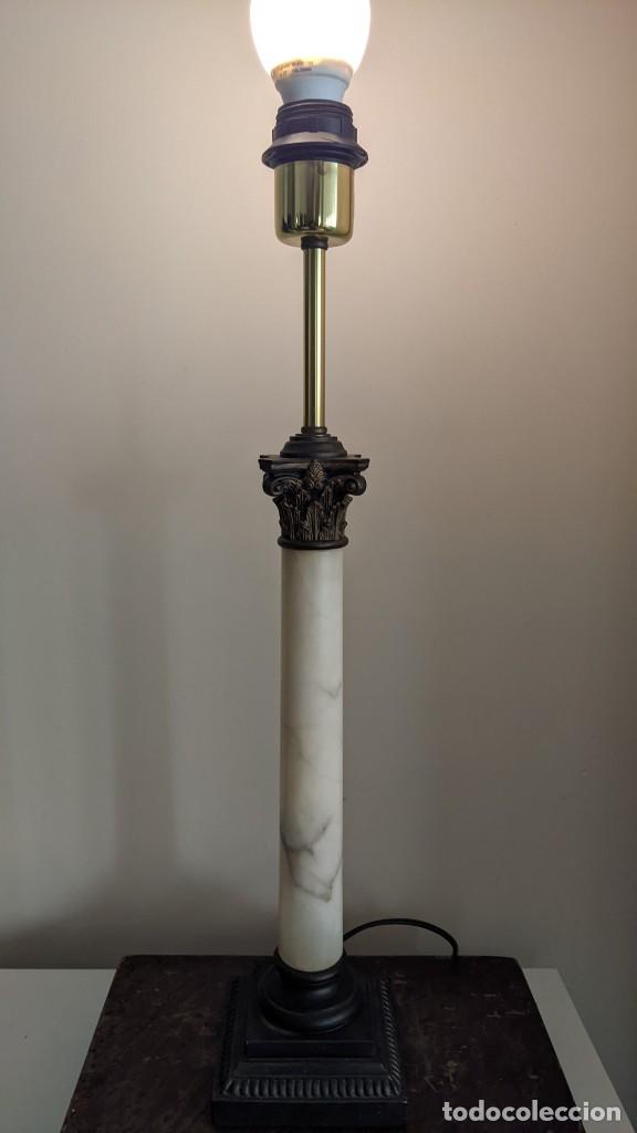 Vintage: LAMPARA COLUMNA M&Aacute;RMOL ESTILO IMPERIO - Foto 8