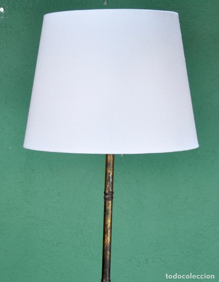 Vintage: L&aacute;mpara de pie met&aacute;lico forma de bamb&uacute; - Foto 5
