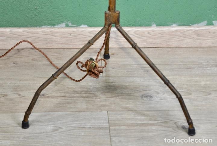 Vintage: L&aacute;mpara de pie met&aacute;lico forma de bamb&uacute; - Foto 8