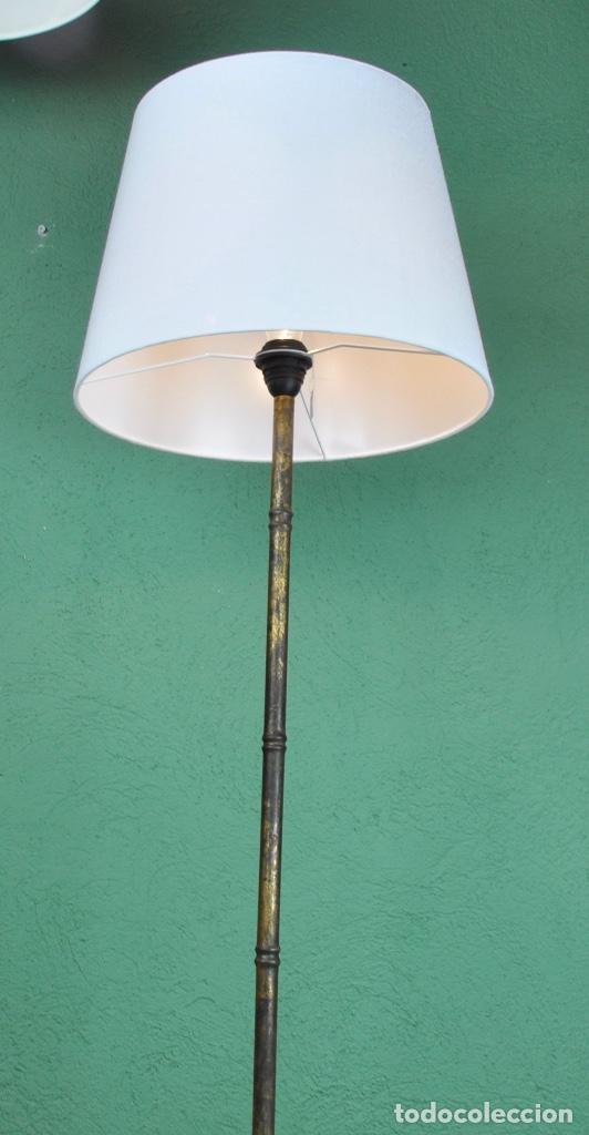 Vintage: L&aacute;mpara de pie met&aacute;lico forma de bamb&uacute; - Foto 9