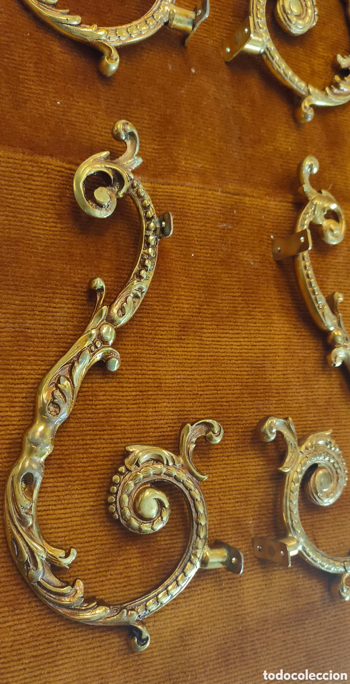 Vintage: 4 parejas de adornos de bronce - Foto 2