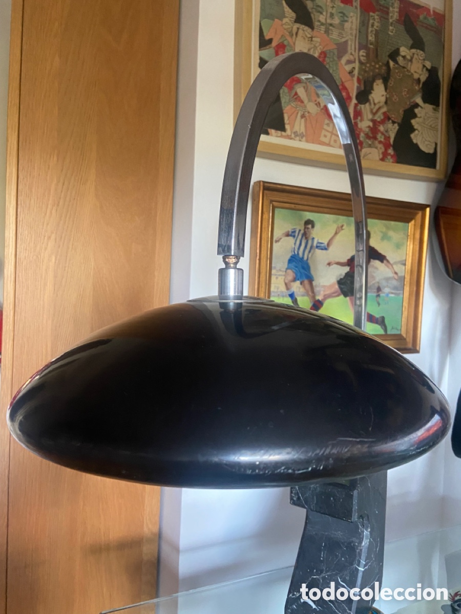 Vintage: Espectacular lampara de mesa con base de marmol - Foto 6