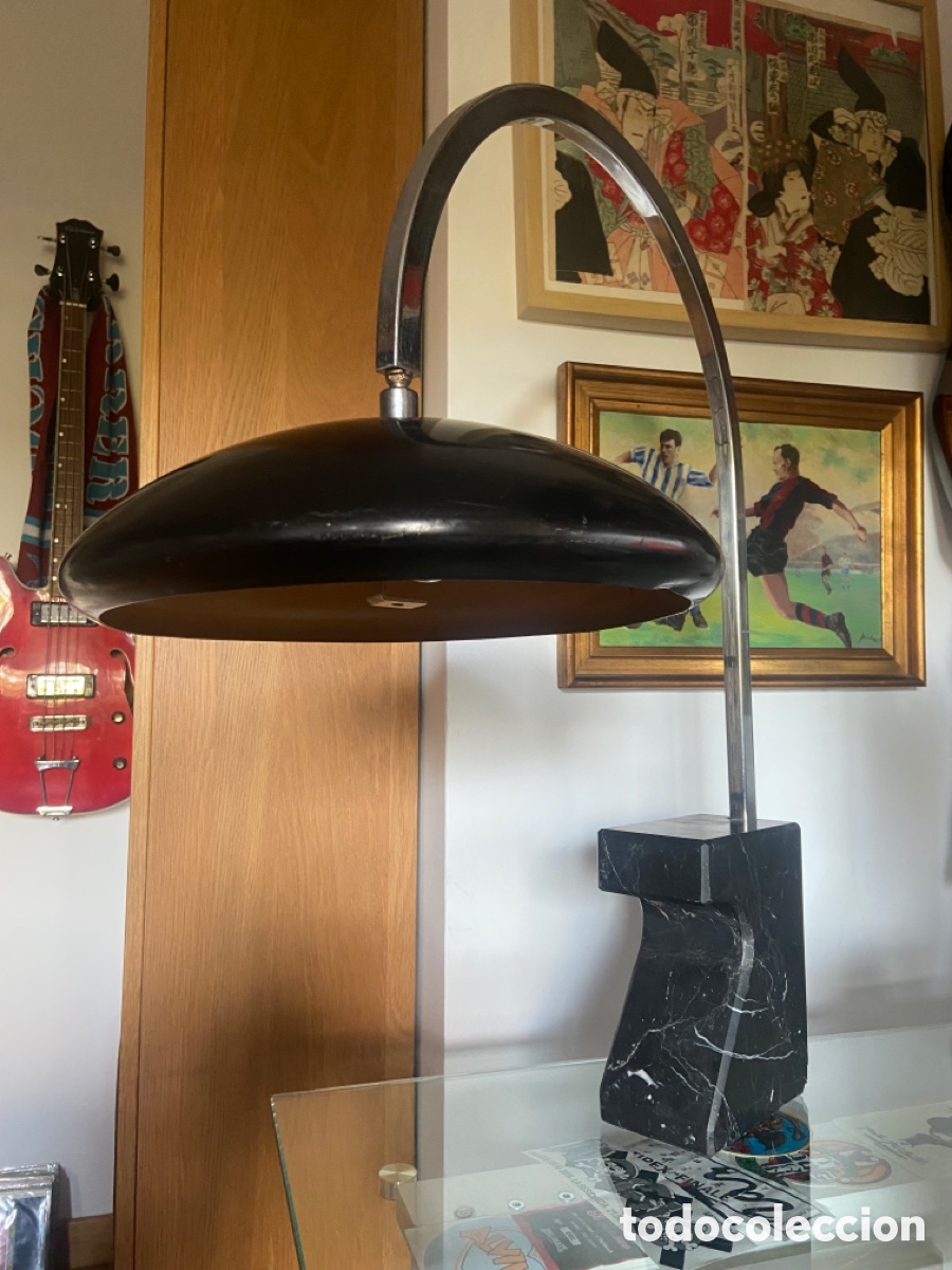 Vintage: Espectacular lampara de mesa con base de marmol - Foto 1