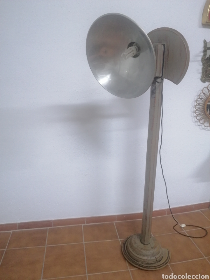Vintage: L&aacute;mpara de pie industrial - Foto 2