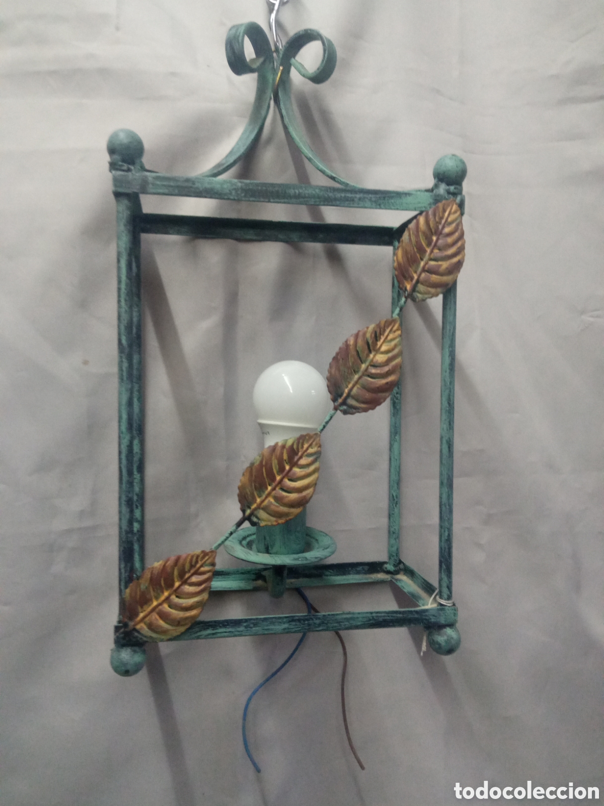 Vintage: Farol pared forja - Foto 3