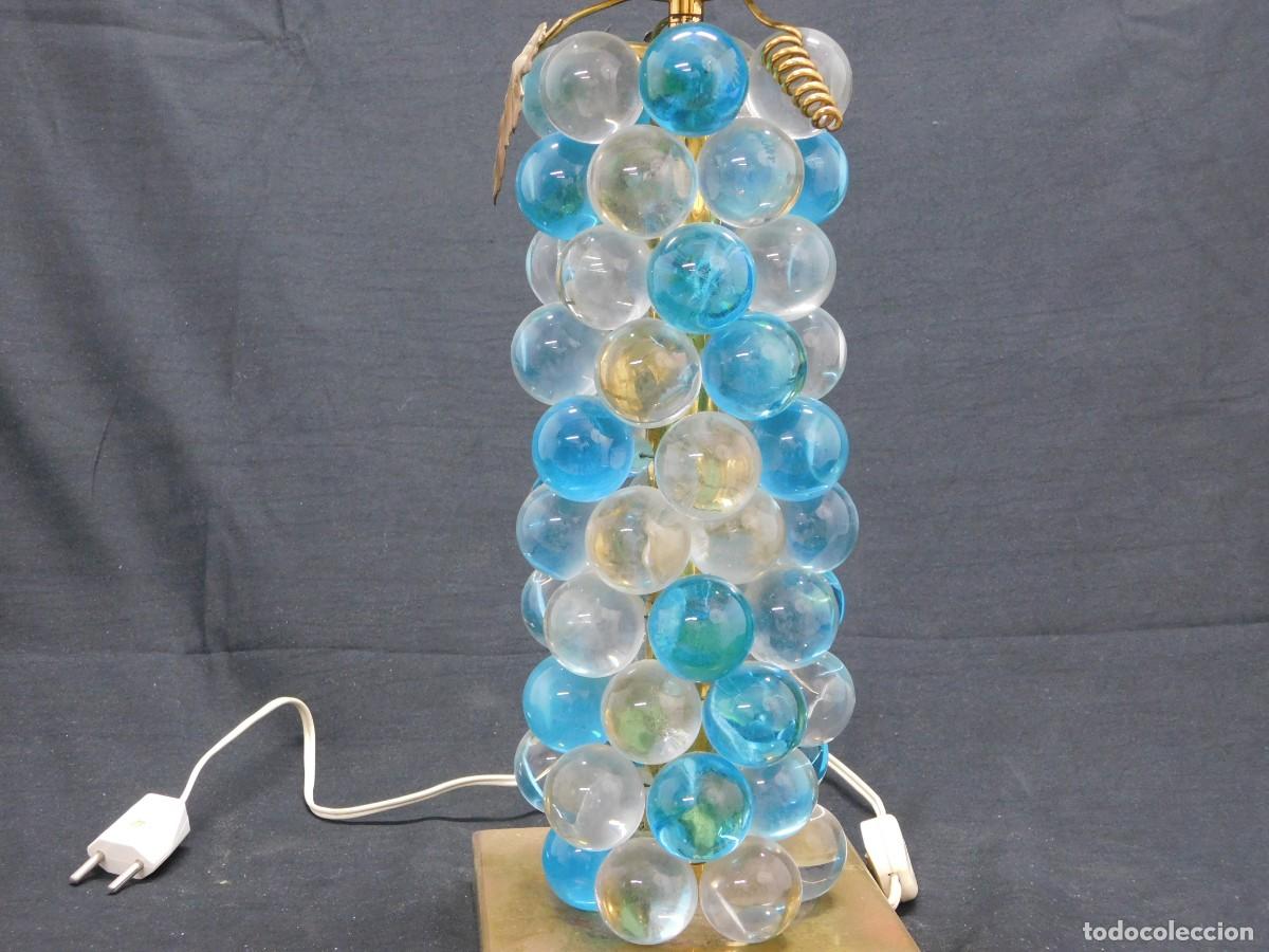 Vintage: Lampara cristal y metal - Foto 3