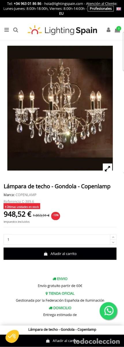 Vintage: L&aacute;mpara de techo de sal&oacute;n - Foto 5