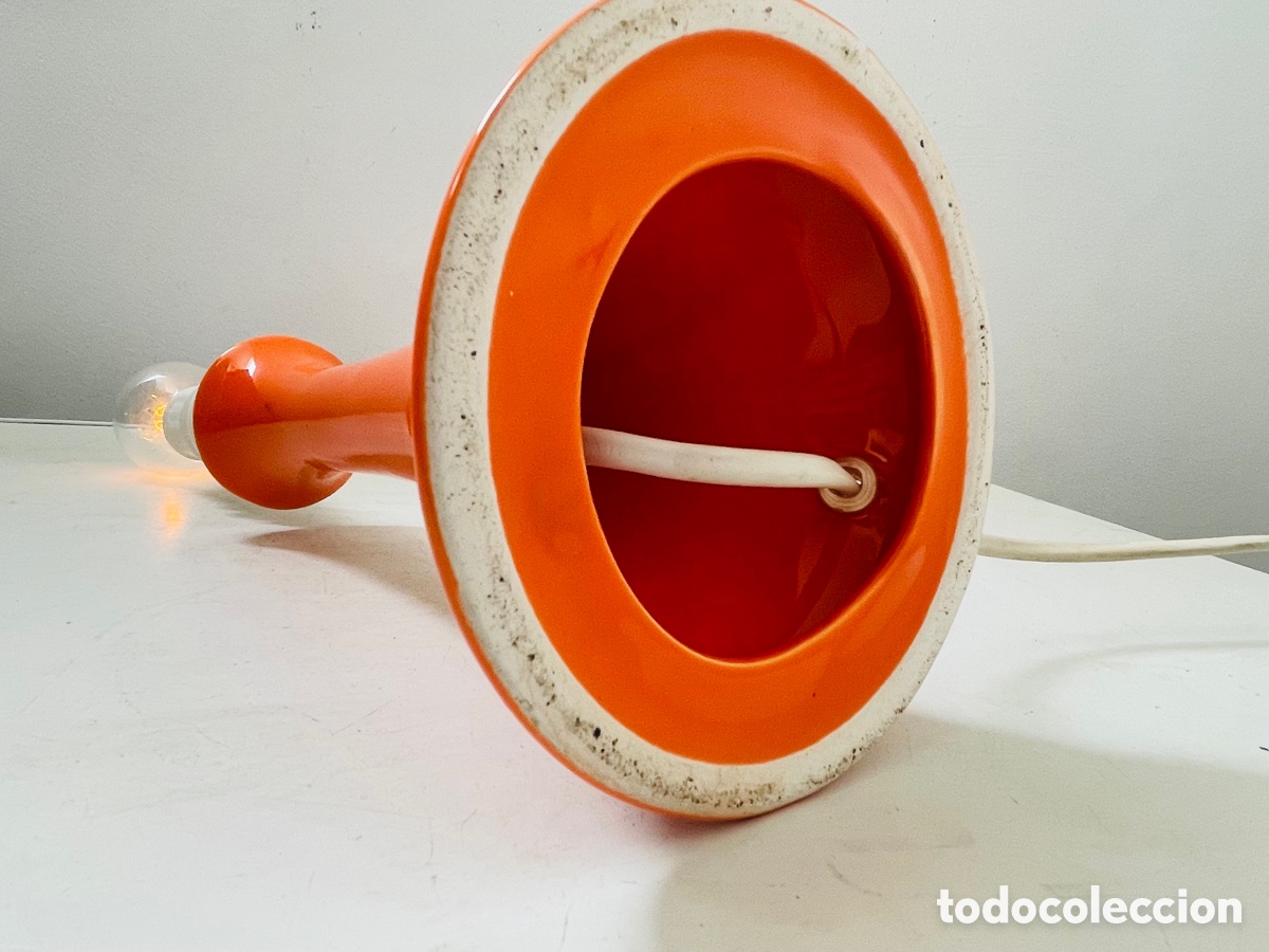 Vintage: L&aacute;mpara Vintage Naranja - Foto 8