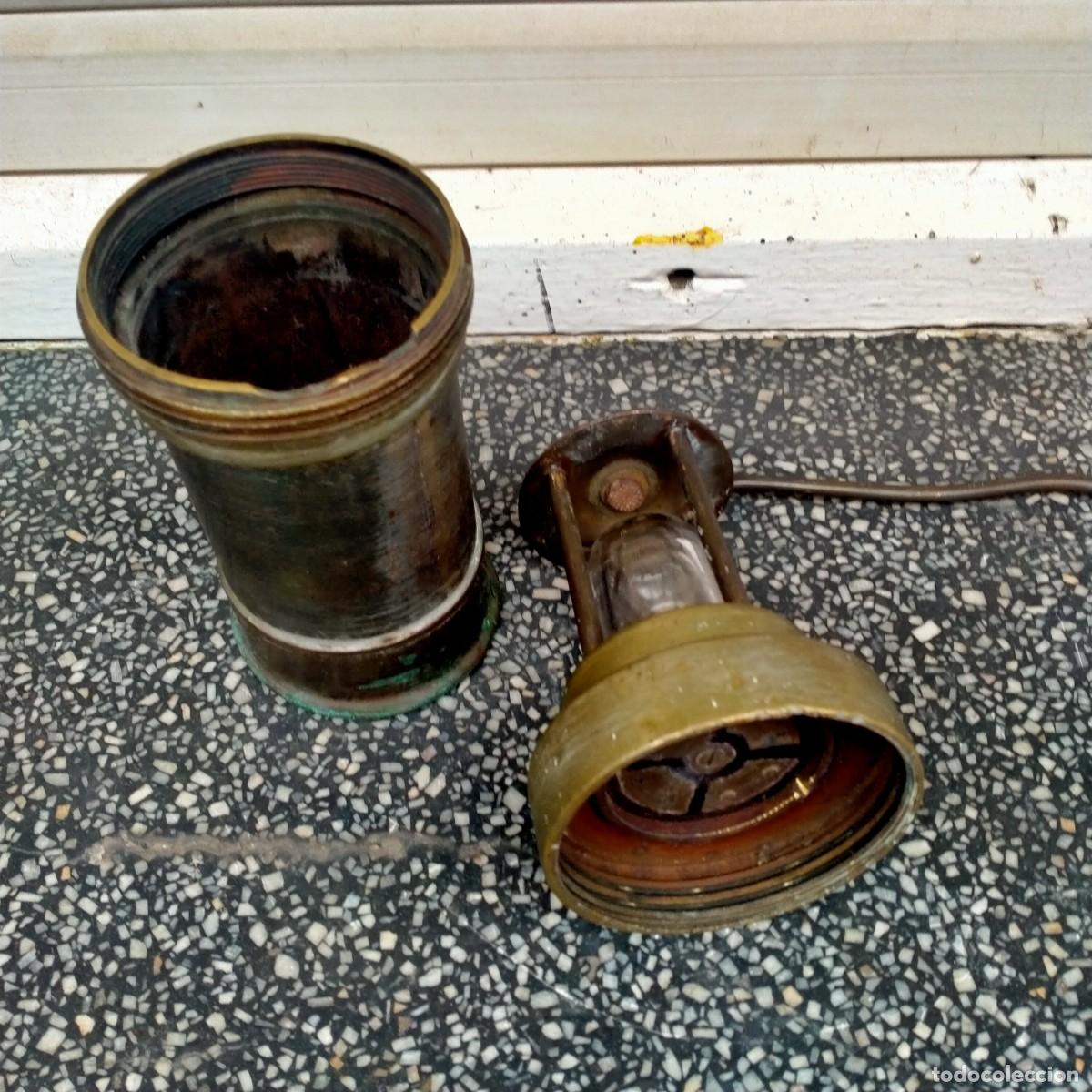 Vintage: LAMPARA DE MINA BATER&Iacute;A - Foto 2