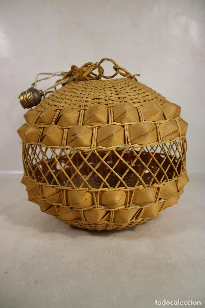 Vintage: lampara de techo, mimbre y ratt&aacute;n - Foto 2